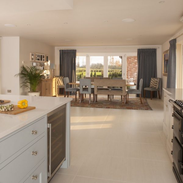 Warwickshire Painted Shaker Kitchen AGA Island