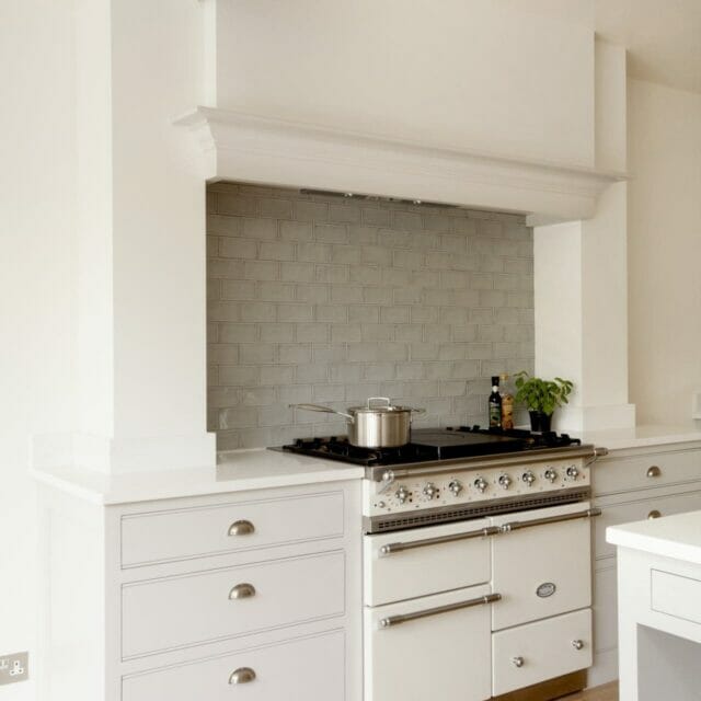Barnes Shaker Kitchen Custom Chimney and Lacanche Cooker