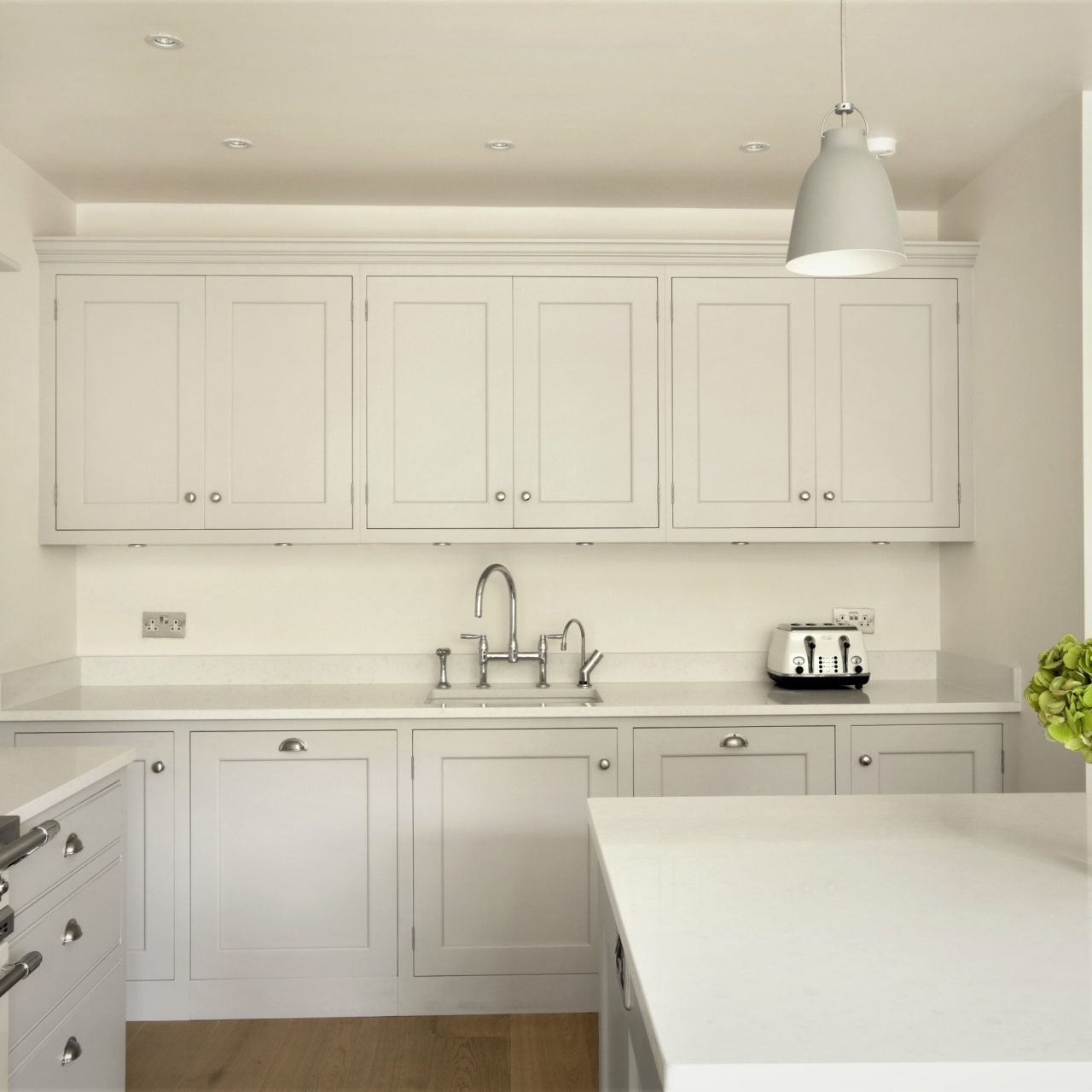 Barnes Shaker Kitchen Sink Elevation with Perrin and Rowe Taps