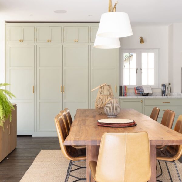 Farnham Sep2025 Fridge, Freezer and Larder Behind Dining Table